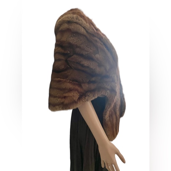 Brown Vintage Mink Stole - Picture 2 of 5